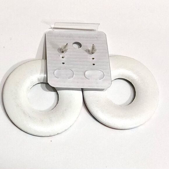 Boho Festive Multicolored Wooden Hoop Dangle Earrings - 210 - Picture 7 of 7